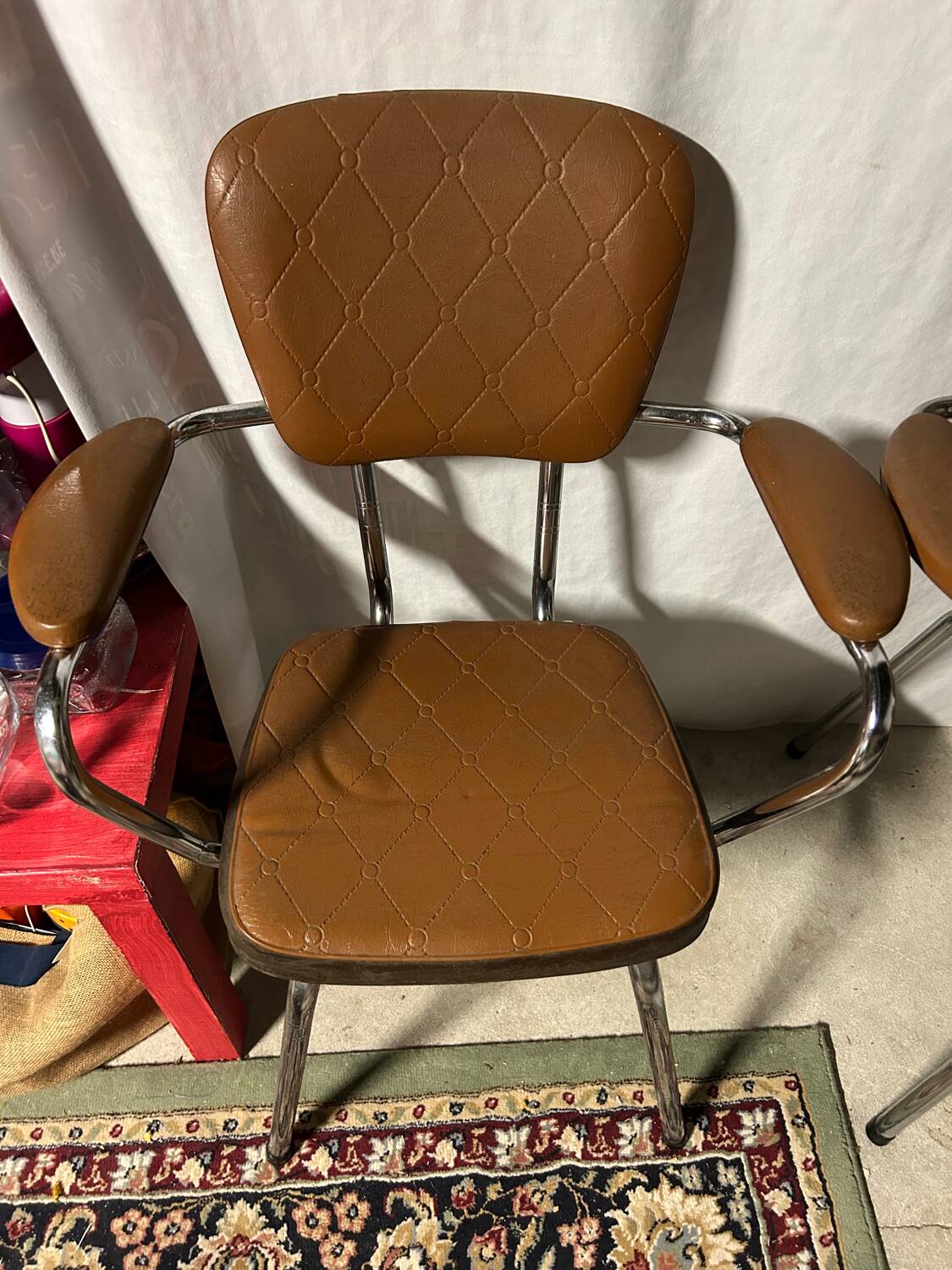 Set of 2 vintage skai chairs 60's/70's