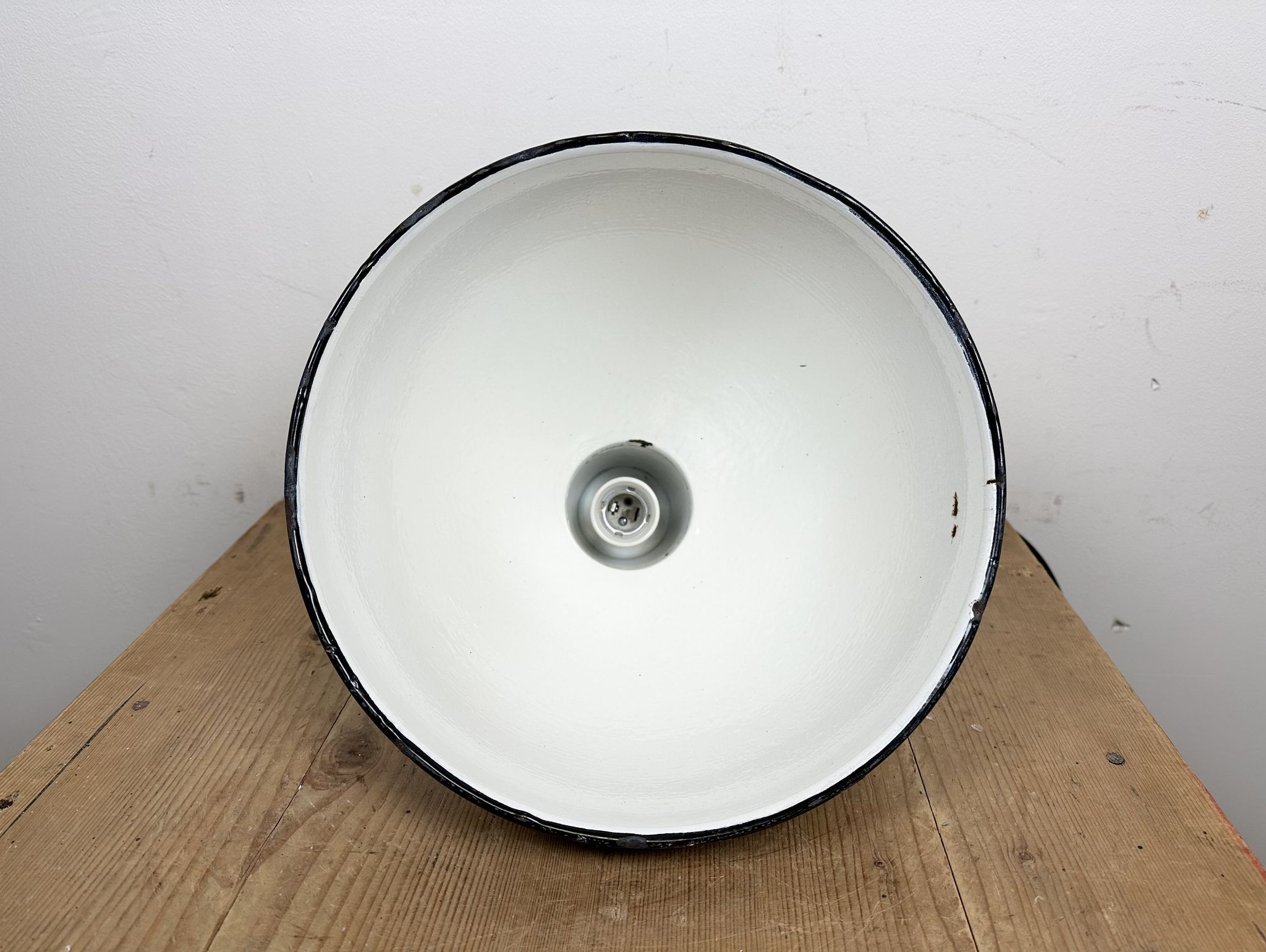 Industrial Green  Enamel Factory Lamp, 1960s