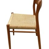 Set of 4 JL Moller model 75 chair by Niels Otto Moller Danish Design