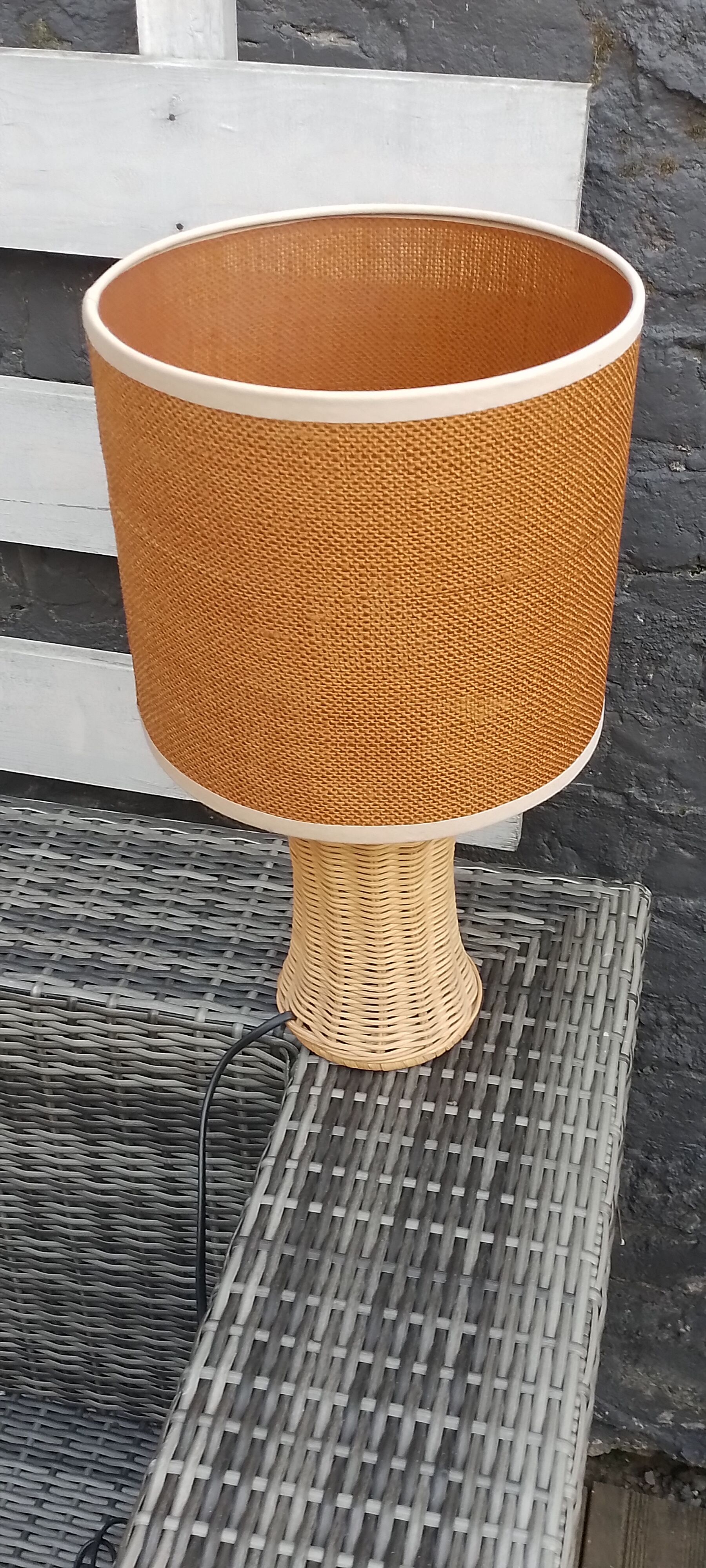 Vintage rattan lamp