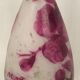 Vase en pâte de verre art nouveau roses violines signé André Delatte début XXème.