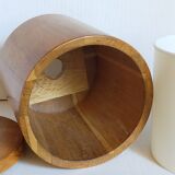 Vintage varnished solid blond wood box