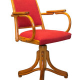 1950's Bentwood Swivel Armchair by Ligna Prague