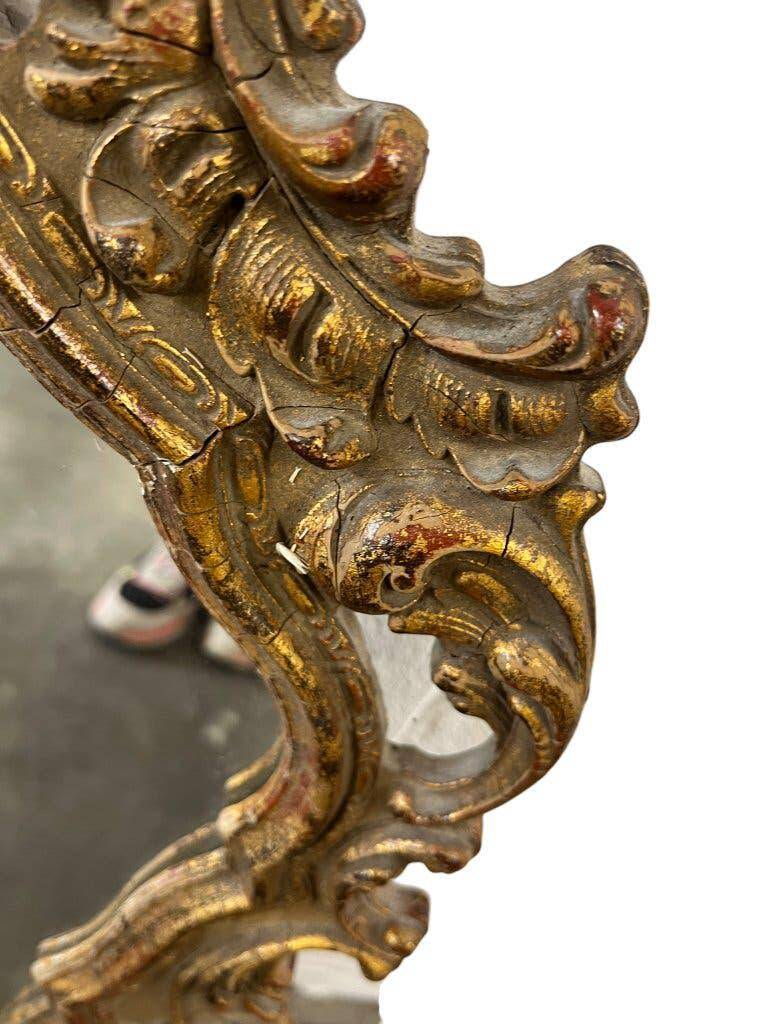 Vintage gold baroque mirror / wall mirror