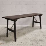 Antique folding solid wood table