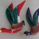 Pair of glazed ceramic wall ducks
