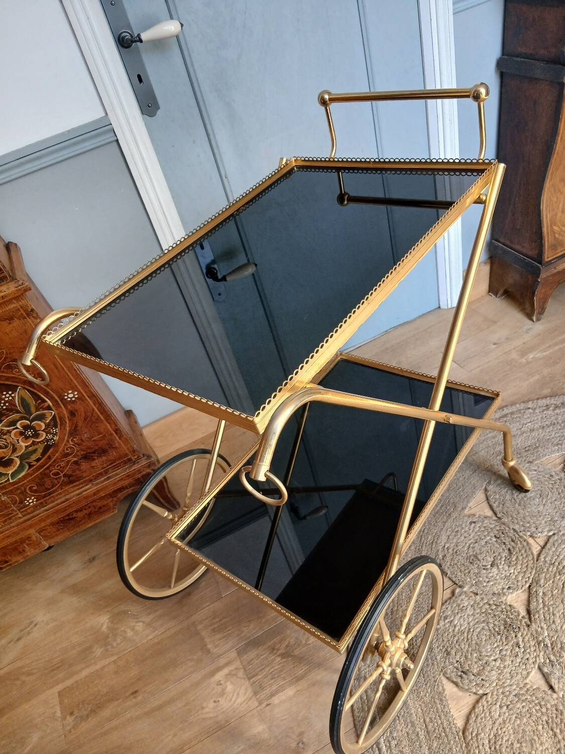 Mobile serving cart, 1970s bar