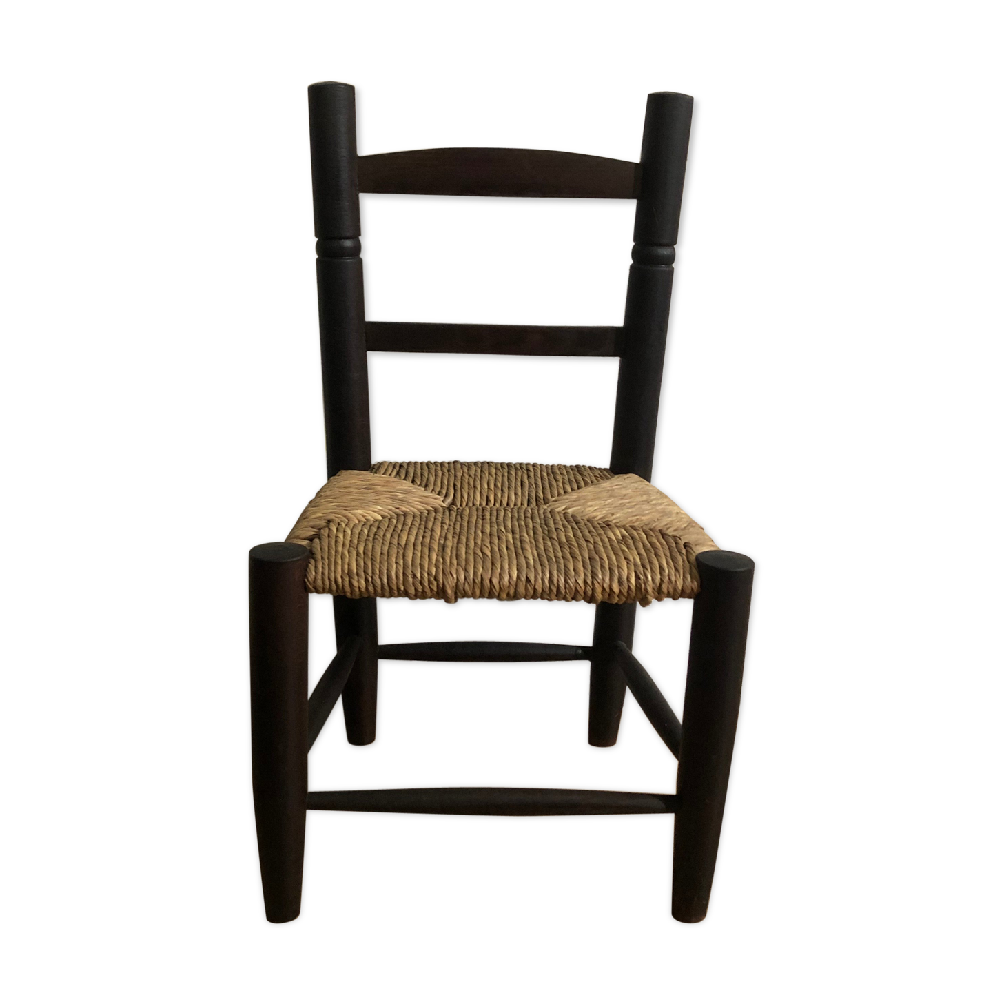 Small children's chair - wood and straw