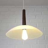 Hanging Lamp Mid-century modern Vintage Pendant Mint Green Glass Light 1970