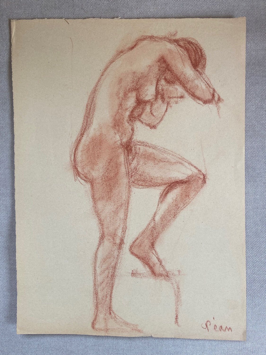 Female nude drawing