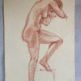 Female nude drawing