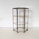 Vitrine pour miniatures, armoire en verre et laiton