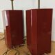 Paire de lampes "pépites" par Philippe Cheverny rouge et or