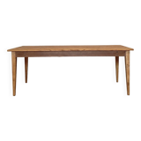 Vintage farm table with spindle legs.