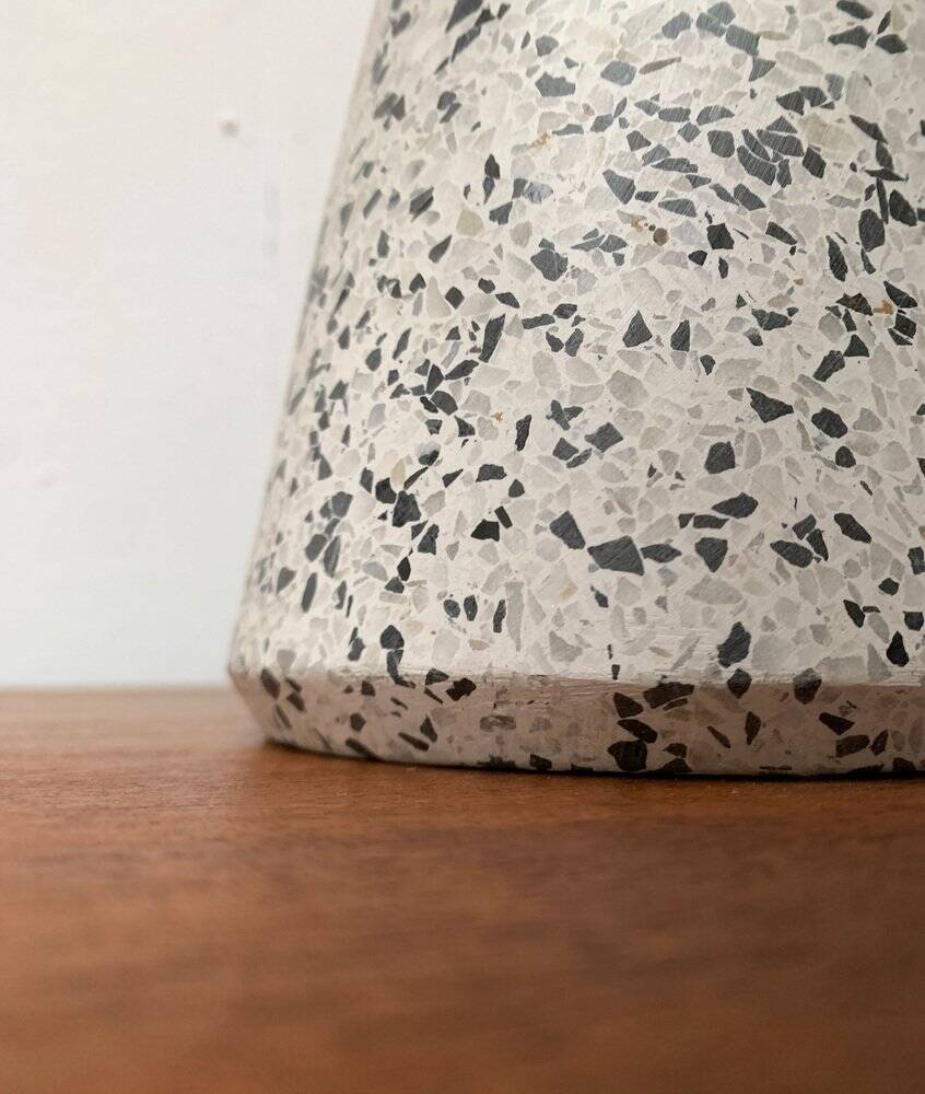 Vintage Postmodern Eno table lamp in glass and terrazzo from Ikea, 1990s.