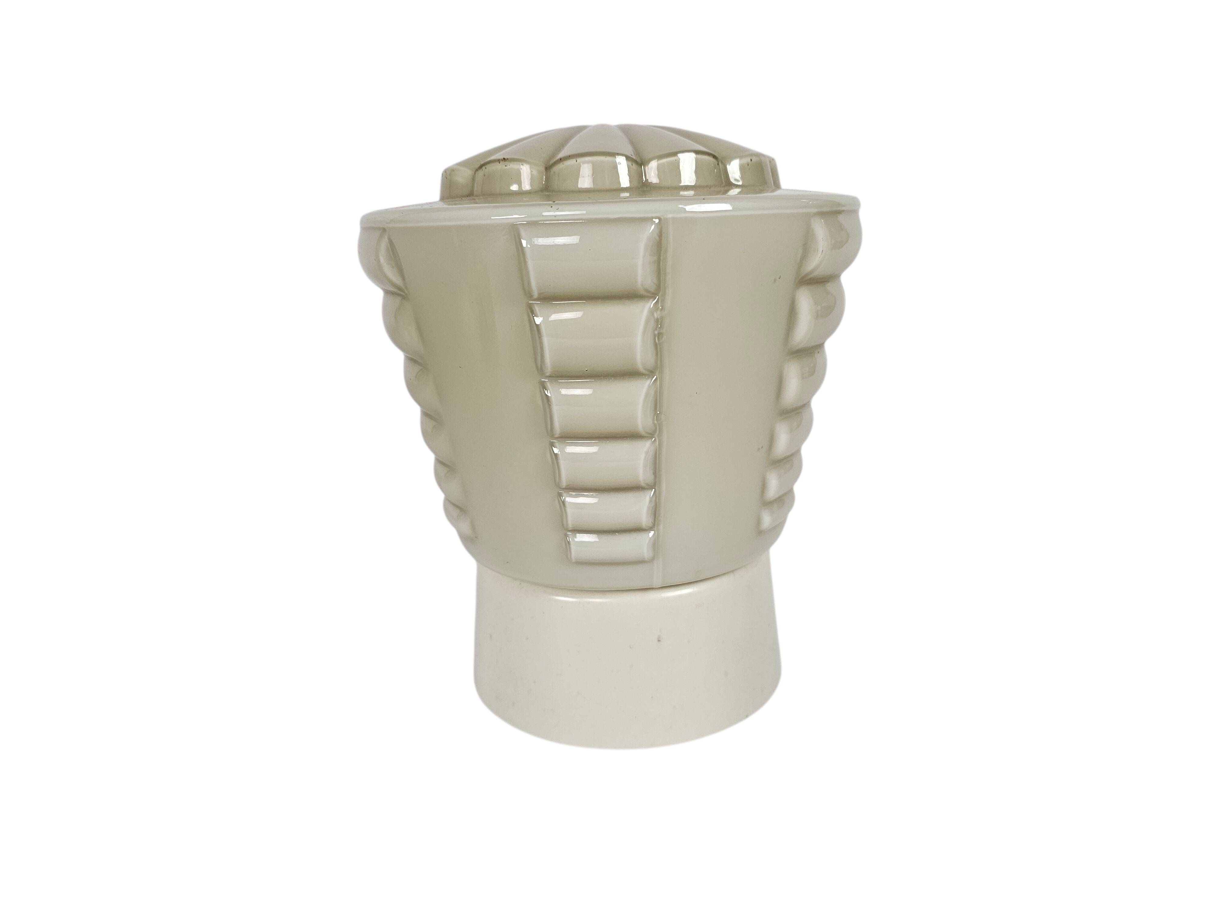 Thabur - opaline ceiling lamp - Art Deco - Holland - 2nd quarter of the 20t