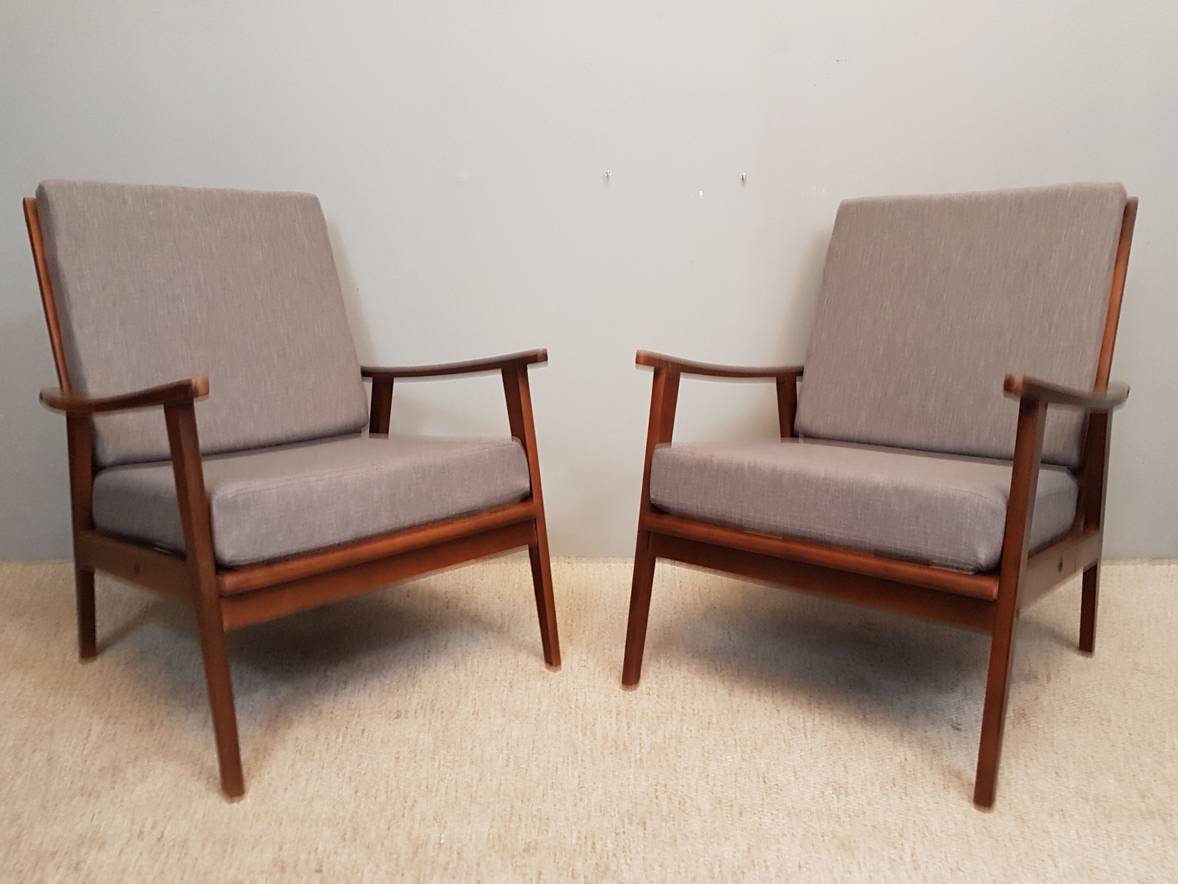 Pair of chairs 1960's boomerang