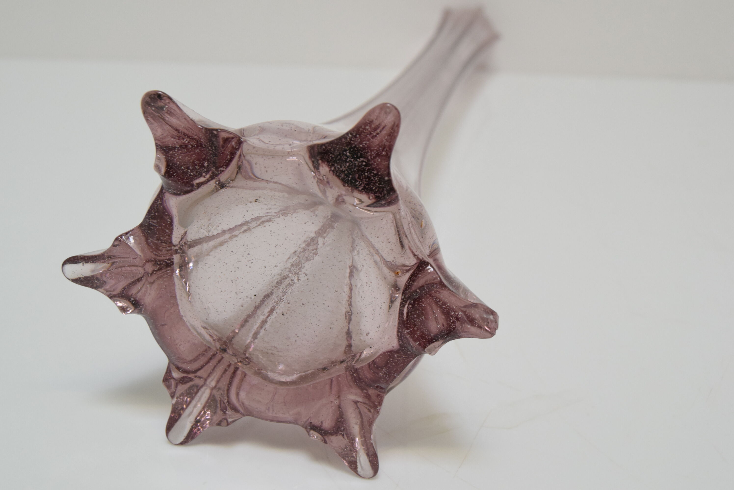 Art Czech glass vase, by Glasswork Novy Bor, 1950s