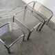 1970s Mid-Century modern tubular chrome and smoked glass nesting tables