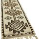 Turkish Handwoven Vintage Herki Kilim 100 cm x 363 cm