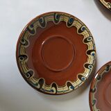 Brown glazed ceramic coffee service