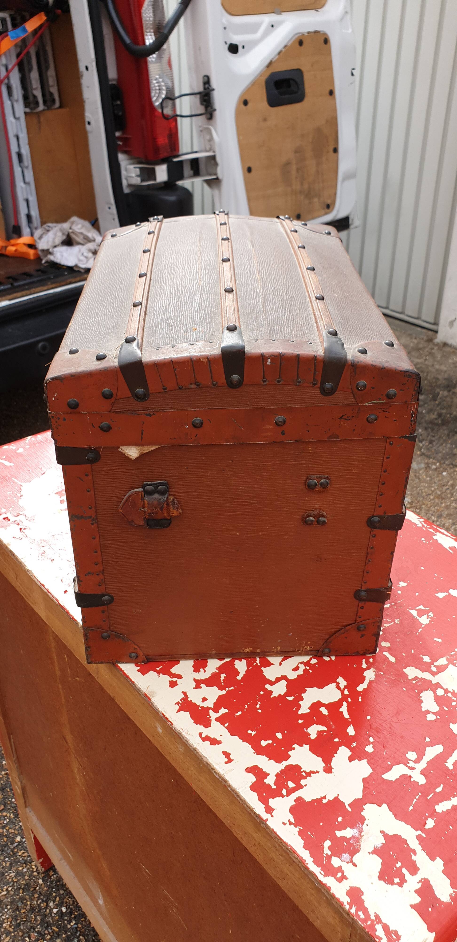 Domed doll trunk early 20th century