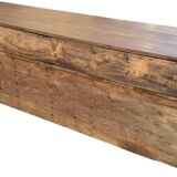 Large antique 1900 shop counter in solid oak