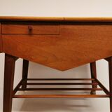 Roll table with storage, Danish design from the 60s