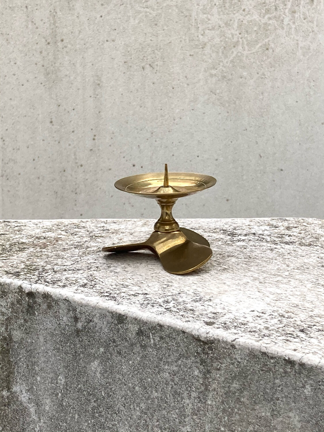 Old helix-shaped candle holder