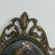 Brass frame and silk upholstery