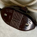 Vintage turned wooden lamp from the 1960s in the style of Charles Dudouyt.