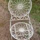 Foldable medallion garden chair from the 20th century in wrought iron with Heart motifs