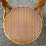 Set of 3 Bistro chairs with wooden seats, 1910 to 1920