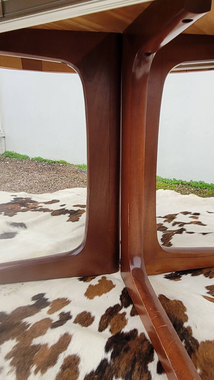 Vintage Scandinavian style table with 2 teak extensions, 1960s