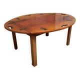 Mahogany boat coffee table