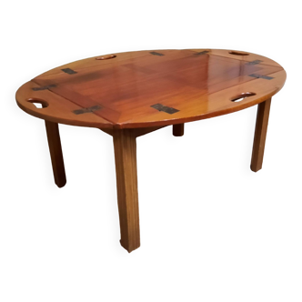 Table basse de bateau en acajou