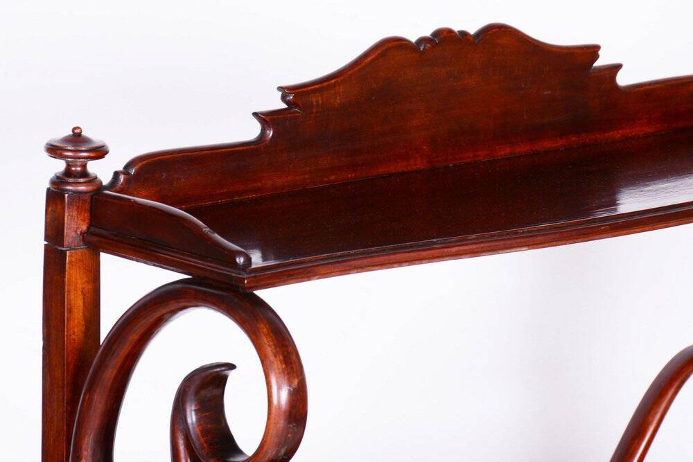 Biedermeier Shelf in Beech & Walnut attributed to Thonet, Austria, Vienna, 1910s
