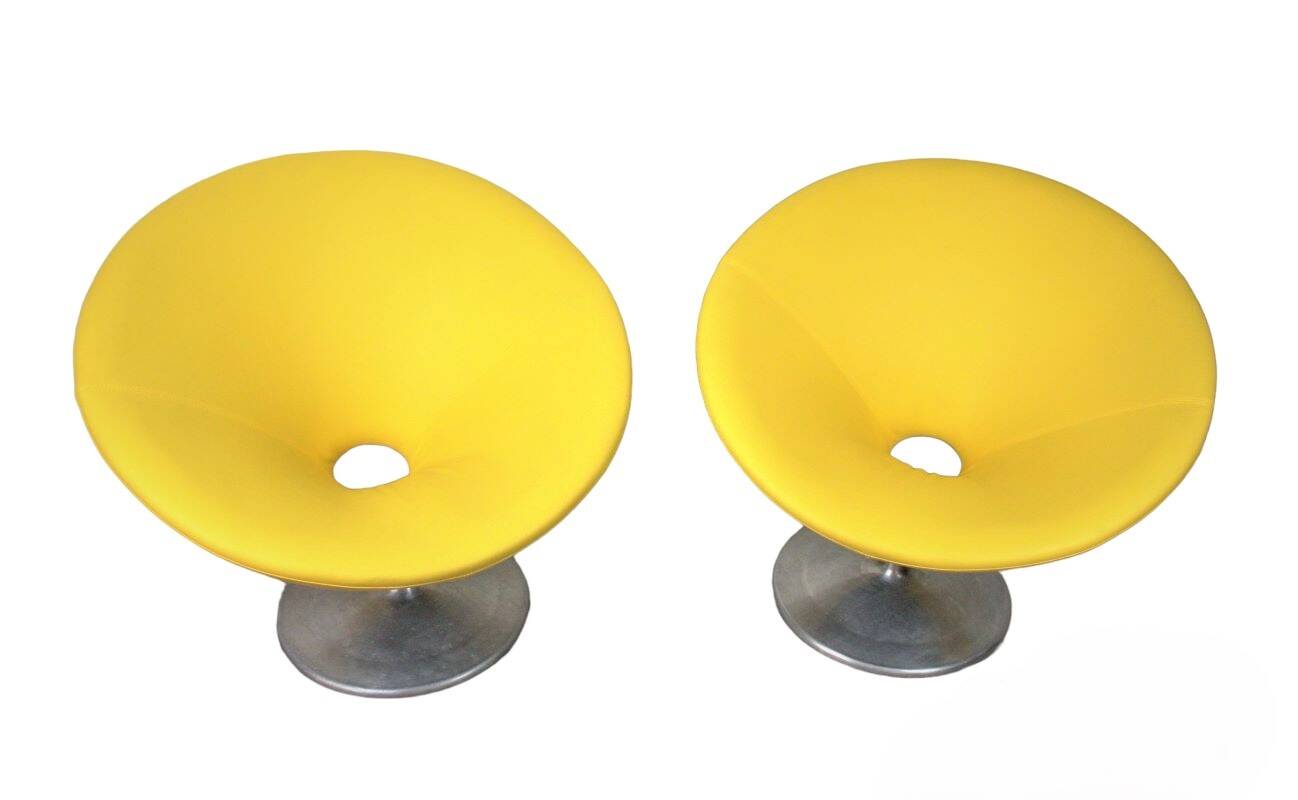Pair of Retro Parabola Lounge Chairs