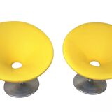Paire de fauteuils lounge rétro Parabola