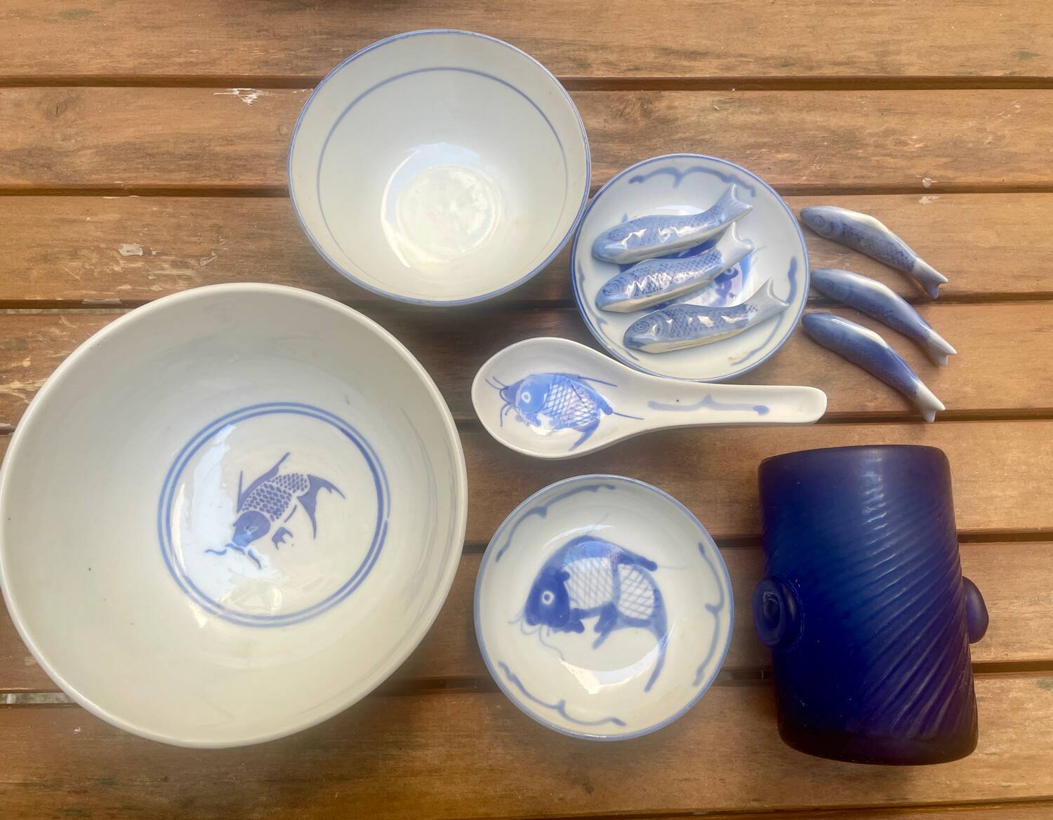 Complete set with Carpe Koi Blue design.