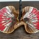 Ceramic hors d'oeuvre server Vallauris shell slipware fish
