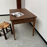 1900 solid walnut desk with two drawers