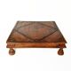 Ancient Indian ritual table of the Bajot type, wood and brass – Rajasthan