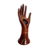 Hand wears brown jewelry , ring, soliflore , vintage French , 50s