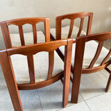 Set of 4 Danish chairs, 60s teak