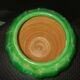 Green ceramic vase with moiré effect, circa 1930