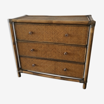 Rattan chest of drawers and canning