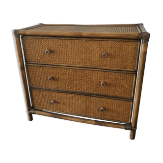 Rattan chest of drawers and canning