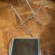 Nickel-plated metal dessert trolley