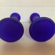 Pair of cobalt blue candle holders